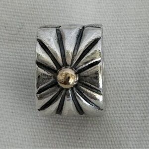 Pandora Retired Sunburst Clip two tone retired sunburst 14k and Sterling